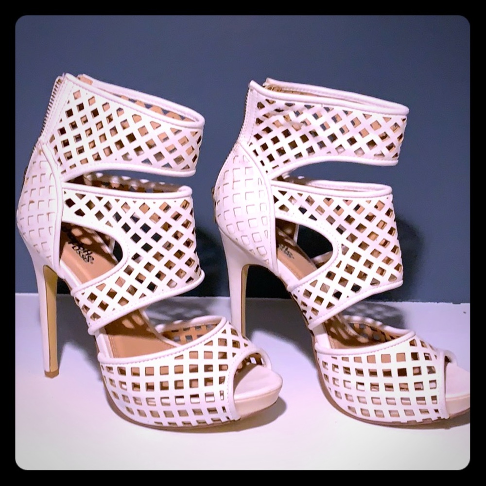 6” platform peep toe sandal booties